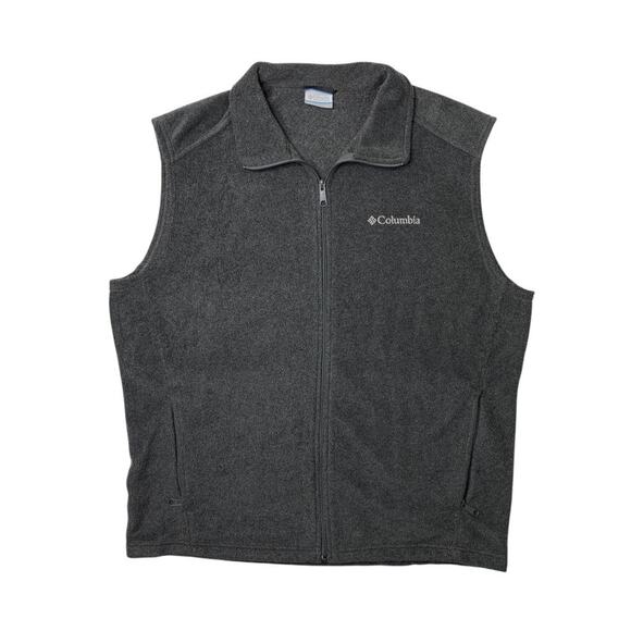 Columbia Vest Men L Large Grizzly Steens Mountain Fleece Full Zip Hiking Walking - Picture 1 of 13